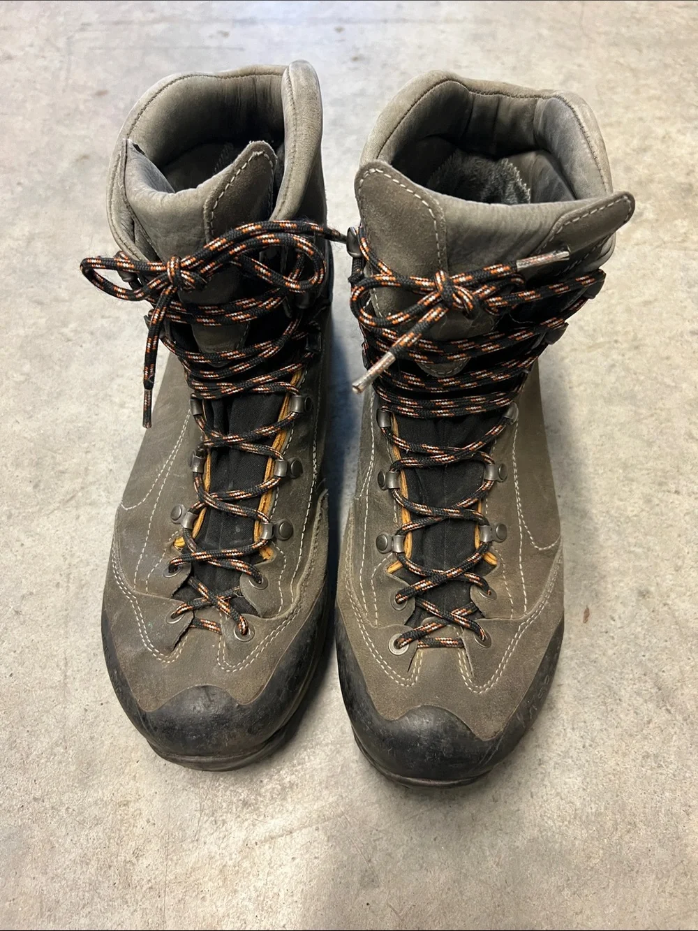 Scarpa Olive Brown and Orange Men's Gore-Tex Hiking Boots Size EUR 44 US 10 1/2